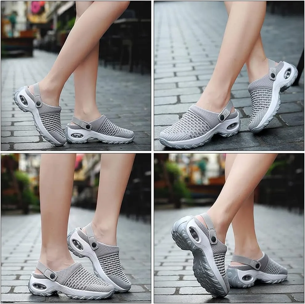 1 Pair Mesh Cloth Daily Sandals Breathable Female Sandals Air Cushion Sandals