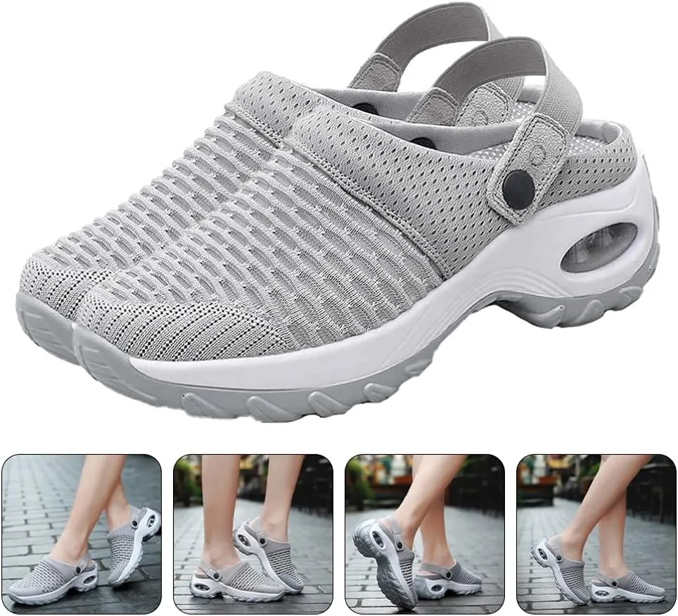 1 Pair Mesh Cloth Daily Sandals Breathable Female Sandals Air Cushion Sandals