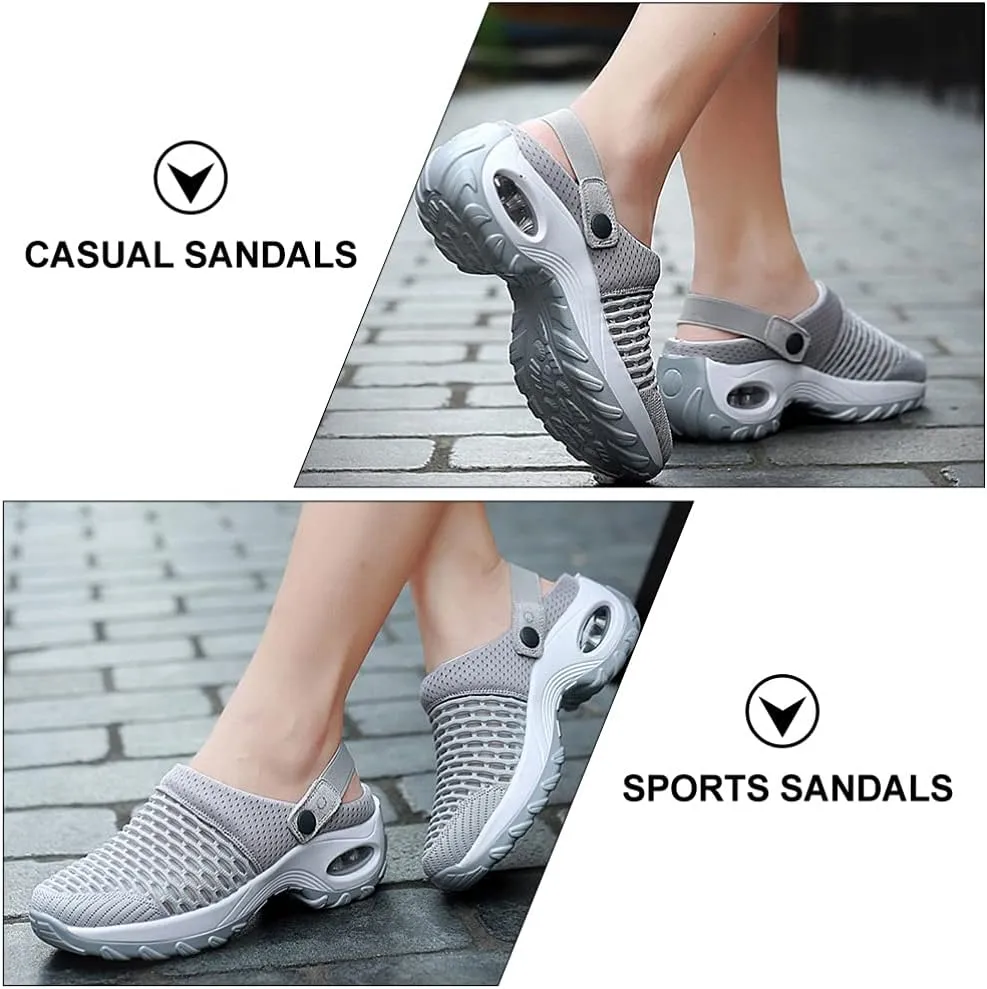 1 Pair Mesh Cloth Daily Sandals Breathable Female Sandals Air Cushion Sandals