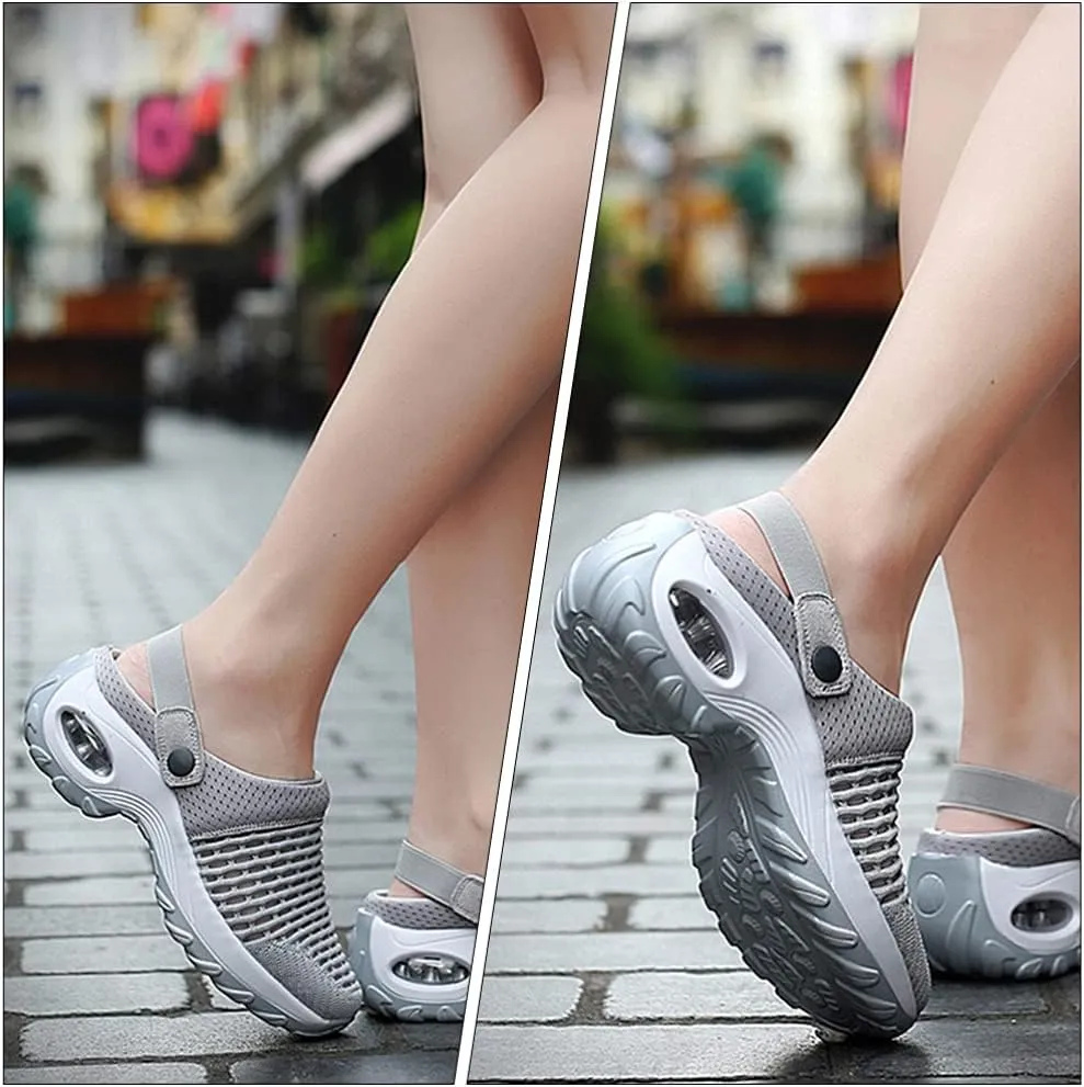1 Pair Mesh Cloth Daily Sandals Breathable Female Sandals Air Cushion Sandals