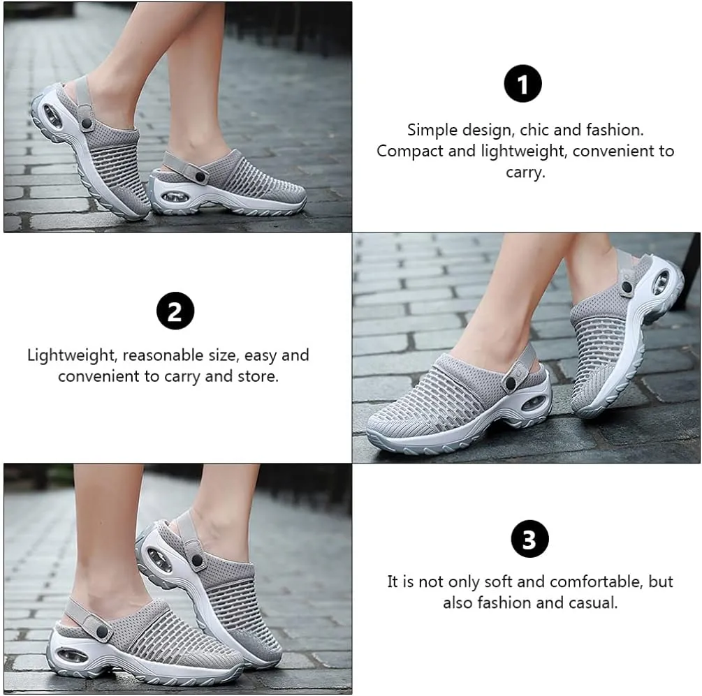1 Pair Mesh Cloth Daily Sandals Breathable Female Sandals Air Cushion Sandals