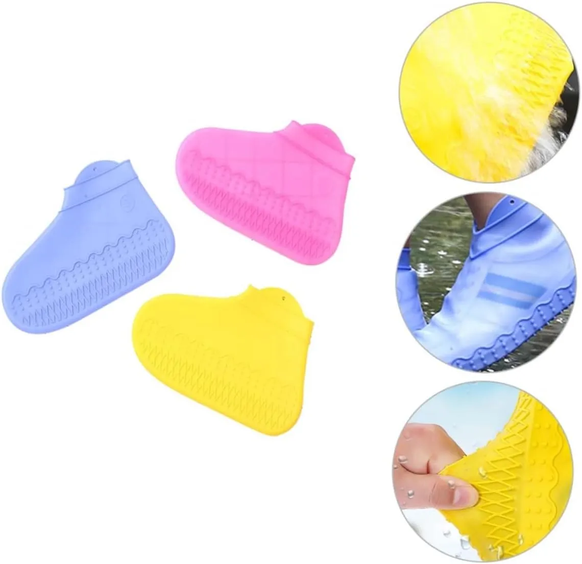 3 Pairs Shoe Cover Rain Shoes Covers Shoe Protectors Womens Sneakers Womens Athletic Shoes Rainy