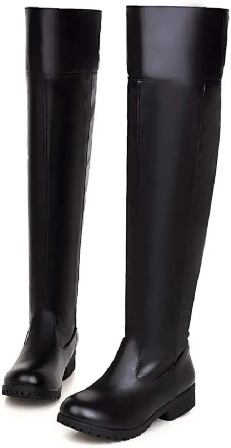 ACE SHOCK Men's Cosplay Boots Knee High Equestrian Riding Tall Boots Costume Shoes