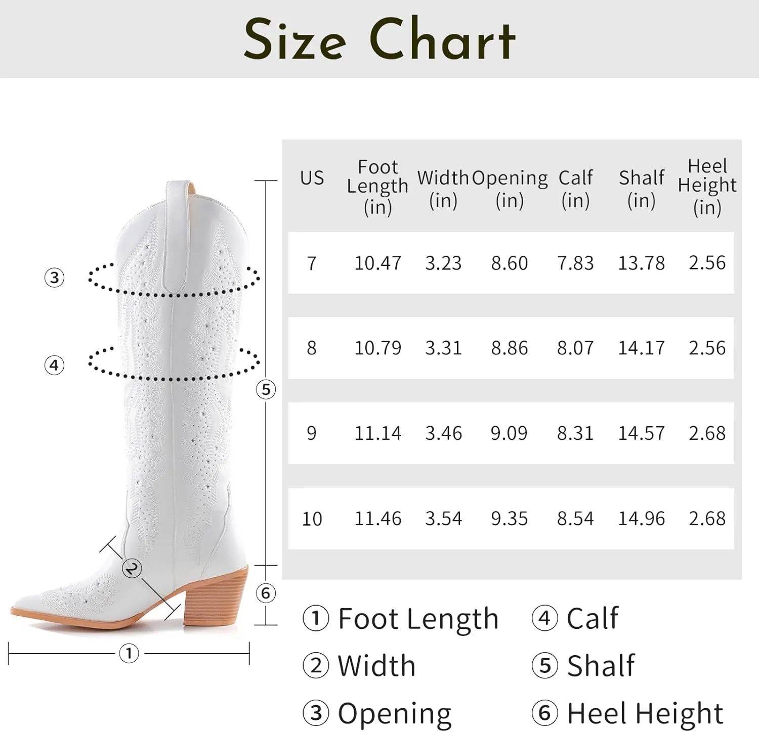 ADAMUMU Womens Wide Calf Cowboy Boots Classic Western-Style Cowboys Boots for Women Pointed Toe Womens Cowgirl Boots with Chunky Heel Non-Slip Sole for Adding Timeless Elegance to Your Wardrobe