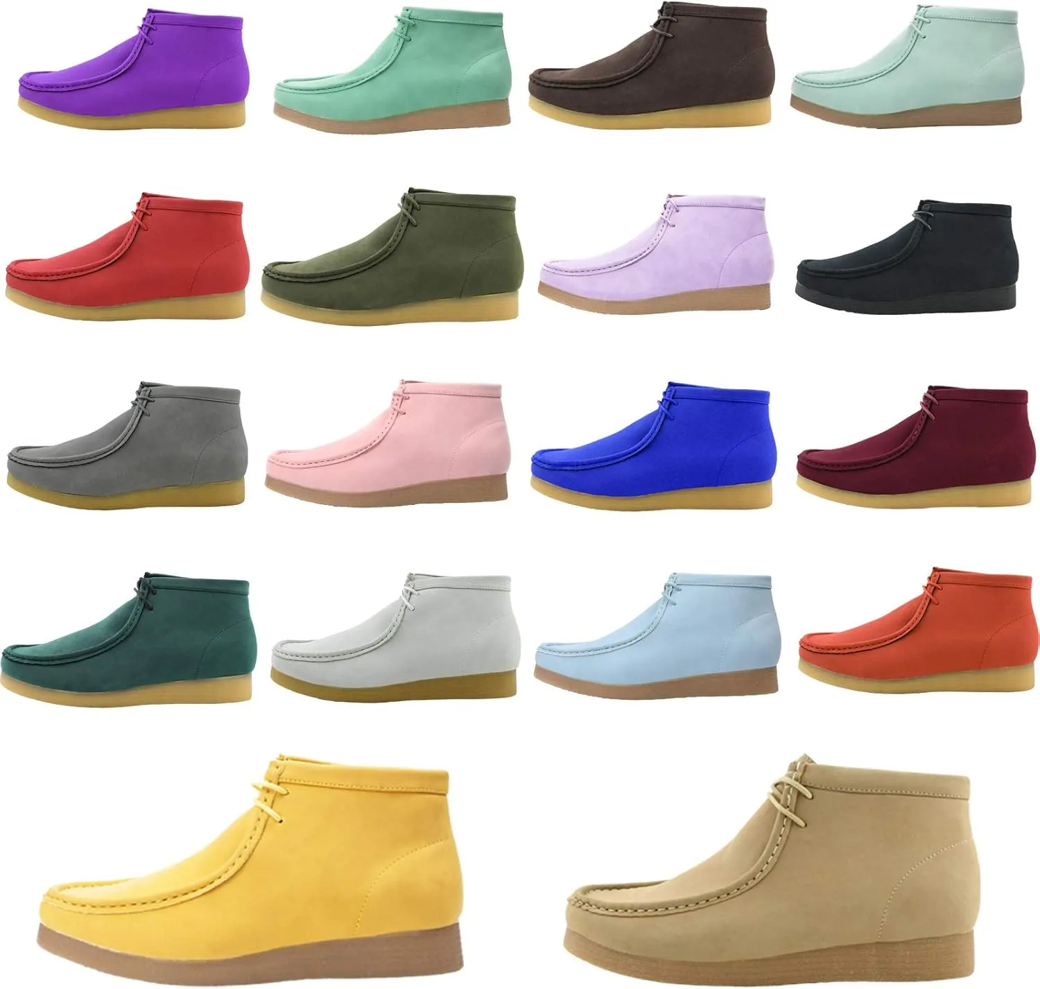 Amali Casual Chukka Boots for Men, High-Top, Lace Up Suede Men's Shoes, Desert Boots with Crepe Rubber Sole