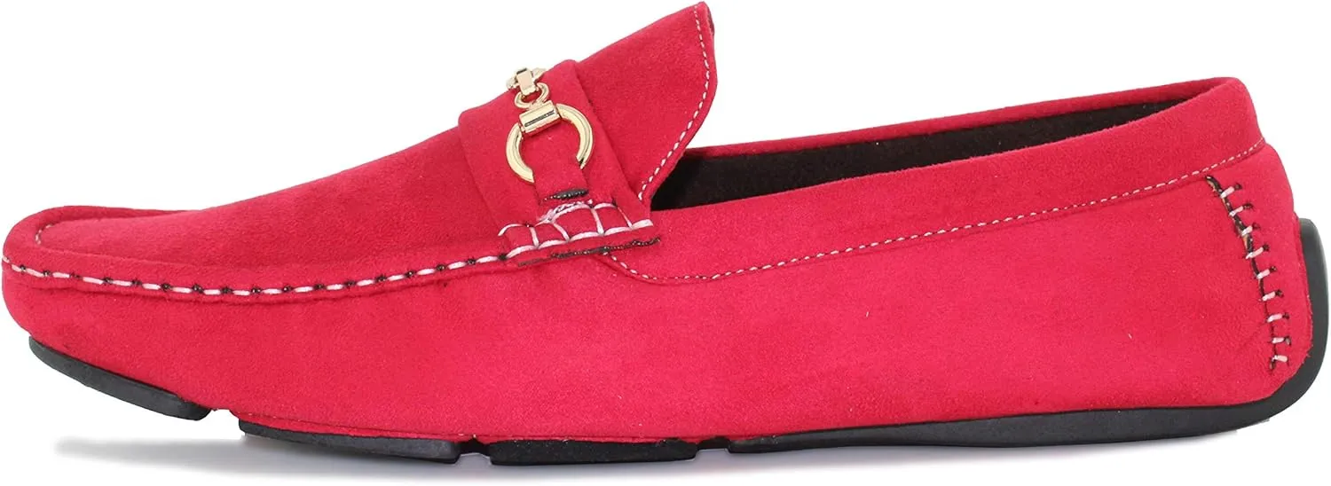 Amali Ecker, Mens Casual Shoes - Mens Loafers - Mens Moccasins - Slip On Shoes for Men - Driving Shoes for Men - Chain Ornament, Comfortable Slipper