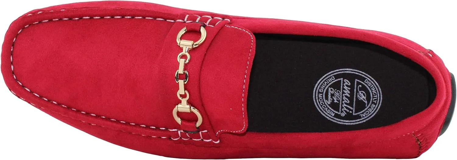 Amali Ecker, Mens Casual Shoes - Mens Loafers - Mens Moccasins - Slip On Shoes for Men - Driving Shoes for Men - Chain Ornament, Comfortable Slipper