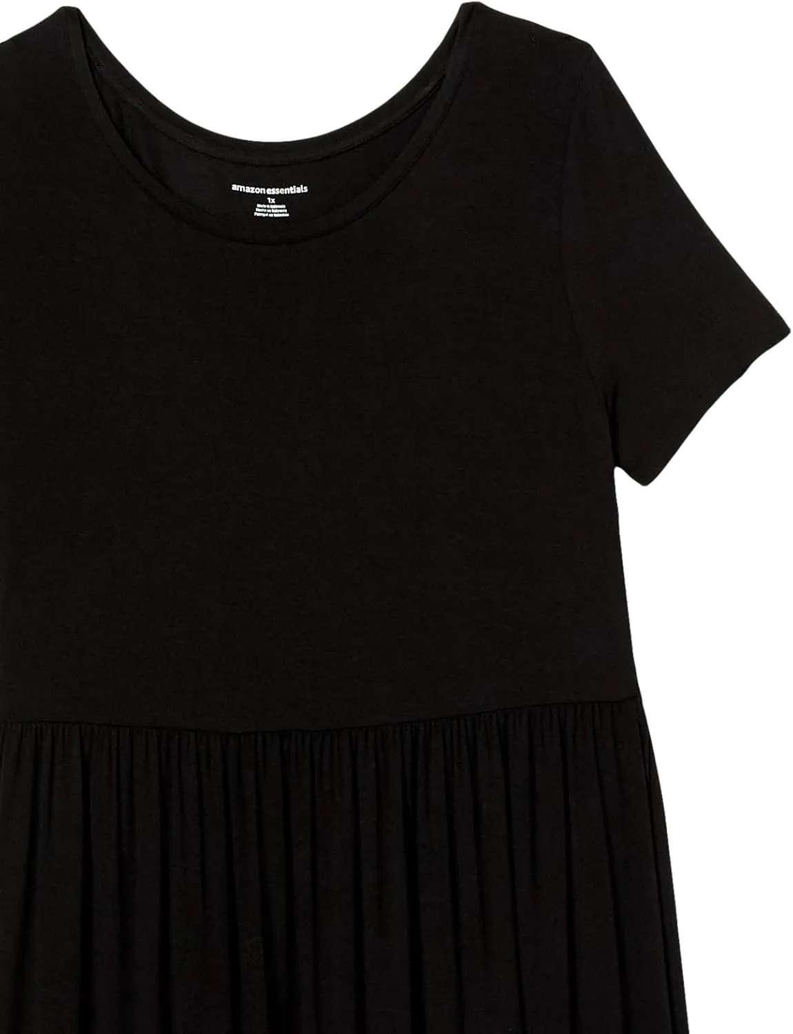 Amazon Essentials Women's Short-Sleeve Waisted Maxi Dress (Available in Plus Size)