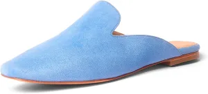 Anthony Veer Lara Suede Flat Mule for Women | Handcrafted in Italian Suede | Ortholite Bedded Insoles | Square Toe & Rubber Heel