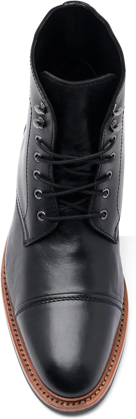 Anthony Veer Ranveer Cap-Toe Boots for Men | Pull-Up | Goodyear Welt Construction | Recraftable Rubber Commando Outsole & Ortholite® Cushioned Footbed | Full Grain Vintage Leather Upper