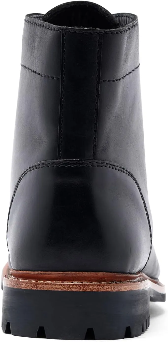 Anthony Veer Ranveer Cap-Toe Boots for Men | Pull-Up | Goodyear Welt Construction | Recraftable Rubber Commando Outsole & Ortholite® Cushioned Footbed | Full Grain Vintage Leather Upper