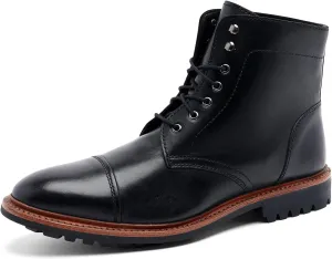Anthony Veer Ranveer Cap-Toe Boots for Men | Pull-Up | Goodyear Welt Construction | Recraftable Rubber Commando Outsole & Ortholite® Cushioned Footbed | Full Grain Vintage Leather Upper