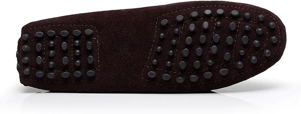 ANUFER Women's Classic Suede Penny Loafers Comfort Handmade Slipper Moccasins