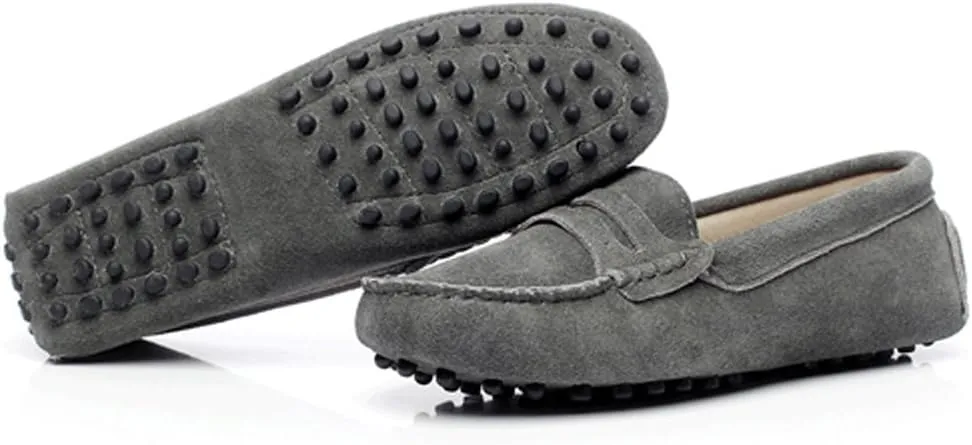 ANUFER Women's Classic Suede Penny Loafers Comfort Handmade Slipper Moccasins