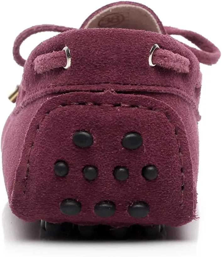 ANUFER Women's Classic Suede Penny Loafers Comfort Handmade Slipper Moccasins