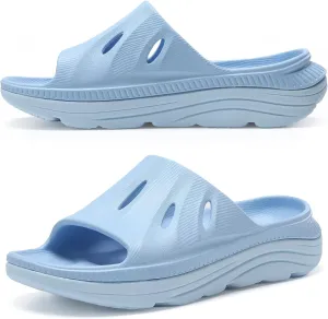 ARISIC Recovery Slides Sandals for Women Plantar Fasciitis Thick Cushion Orthotic Men Athletic Slides Lightweight Comfort Women Cloud Slippers Arch Support of Indoor Outdoor