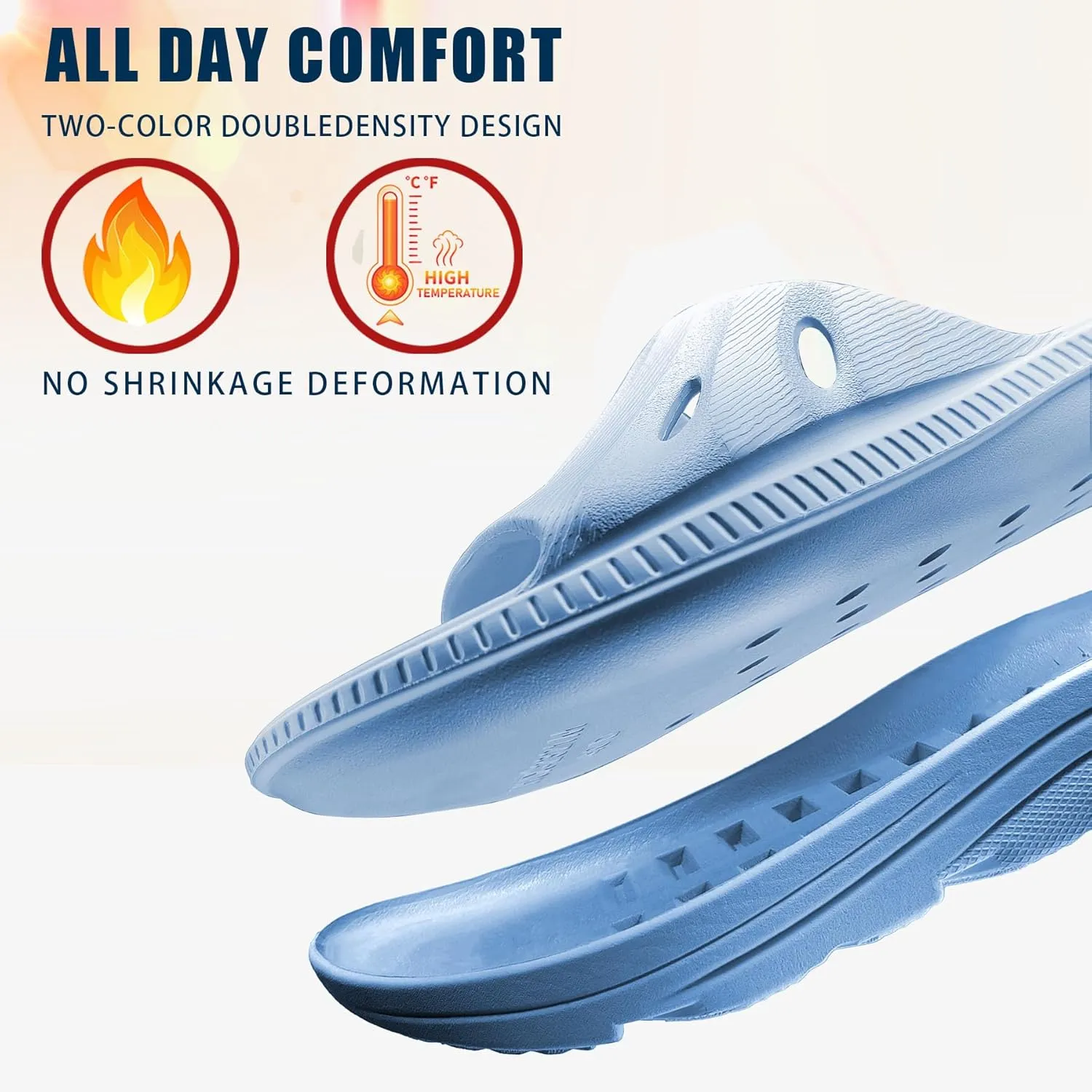 ARISIC Recovery Slides Sandals for Women Plantar Fasciitis Thick Cushion Orthotic Men Athletic Slides Lightweight Comfort Women Cloud Slippers Arch Support of Indoor Outdoor
