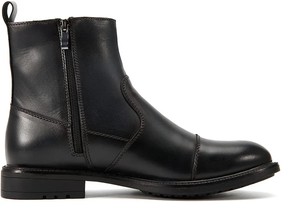 Arkbird Mens Chelsea Dress Boots Side Zipper Genuine Leather Classic Fashion Casual Slip-on Ankle Boots for Men