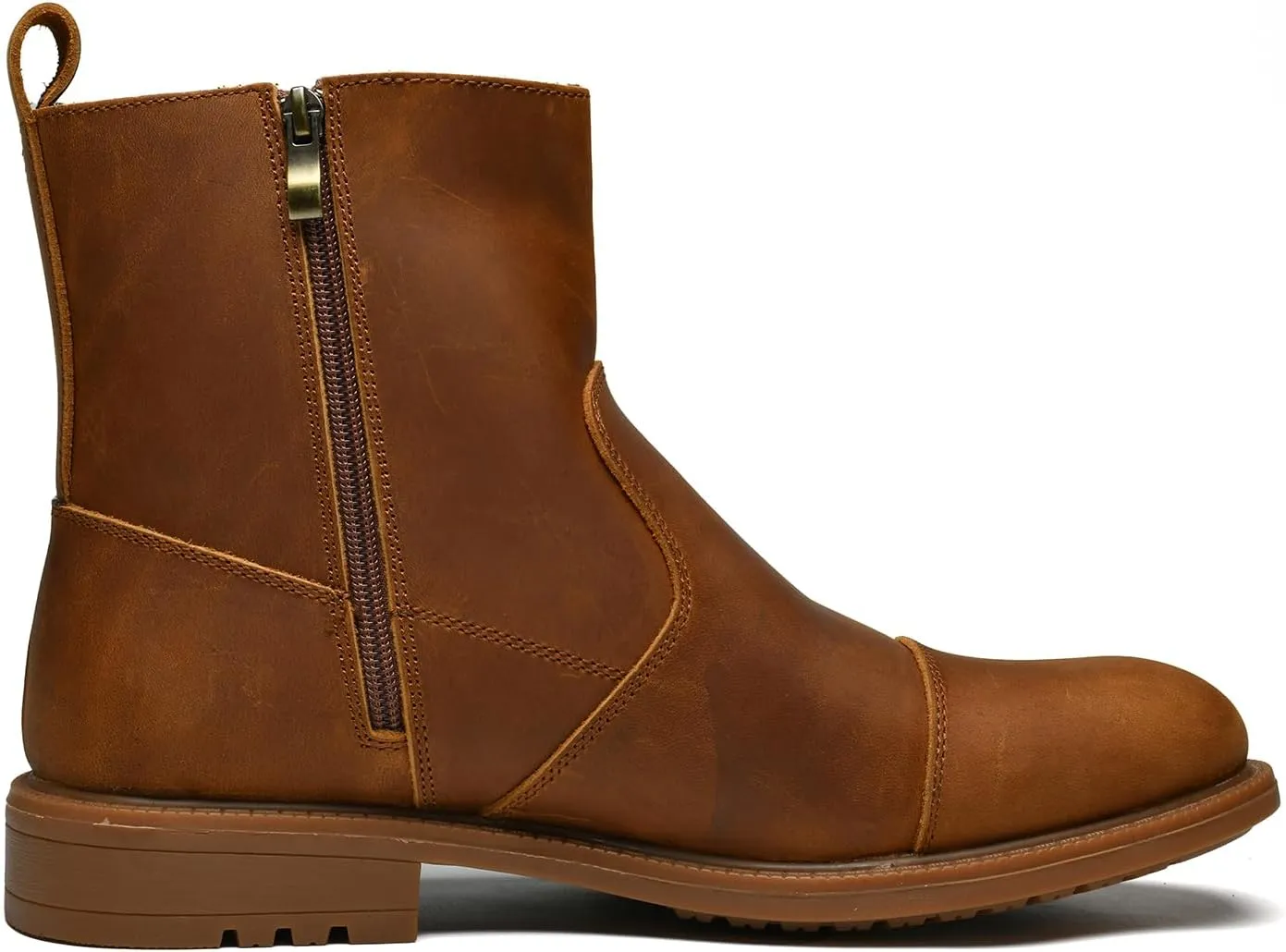 Arkbird Mens Chelsea Dress Boots Side Zipper Genuine Leather Classic Fashion Casual Slip-on Ankle Boots for Men