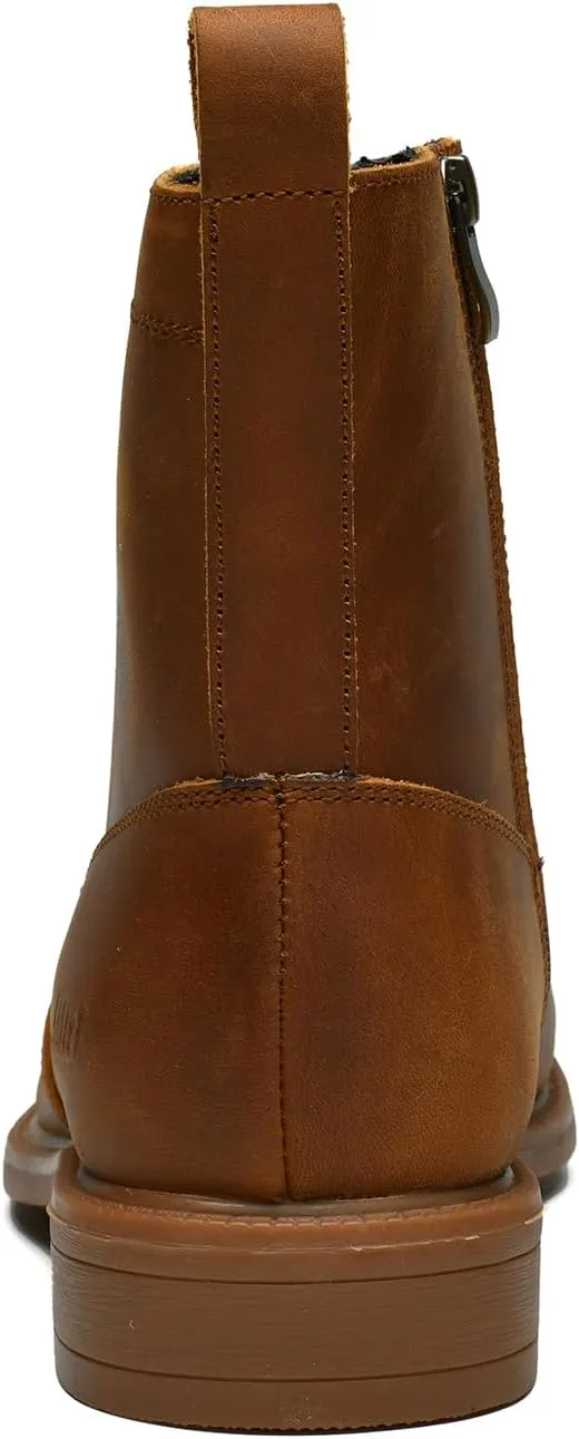 Arkbird Mens Chelsea Dress Boots Side Zipper Genuine Leather Classic Fashion Casual Slip-on Ankle Boots for Men
