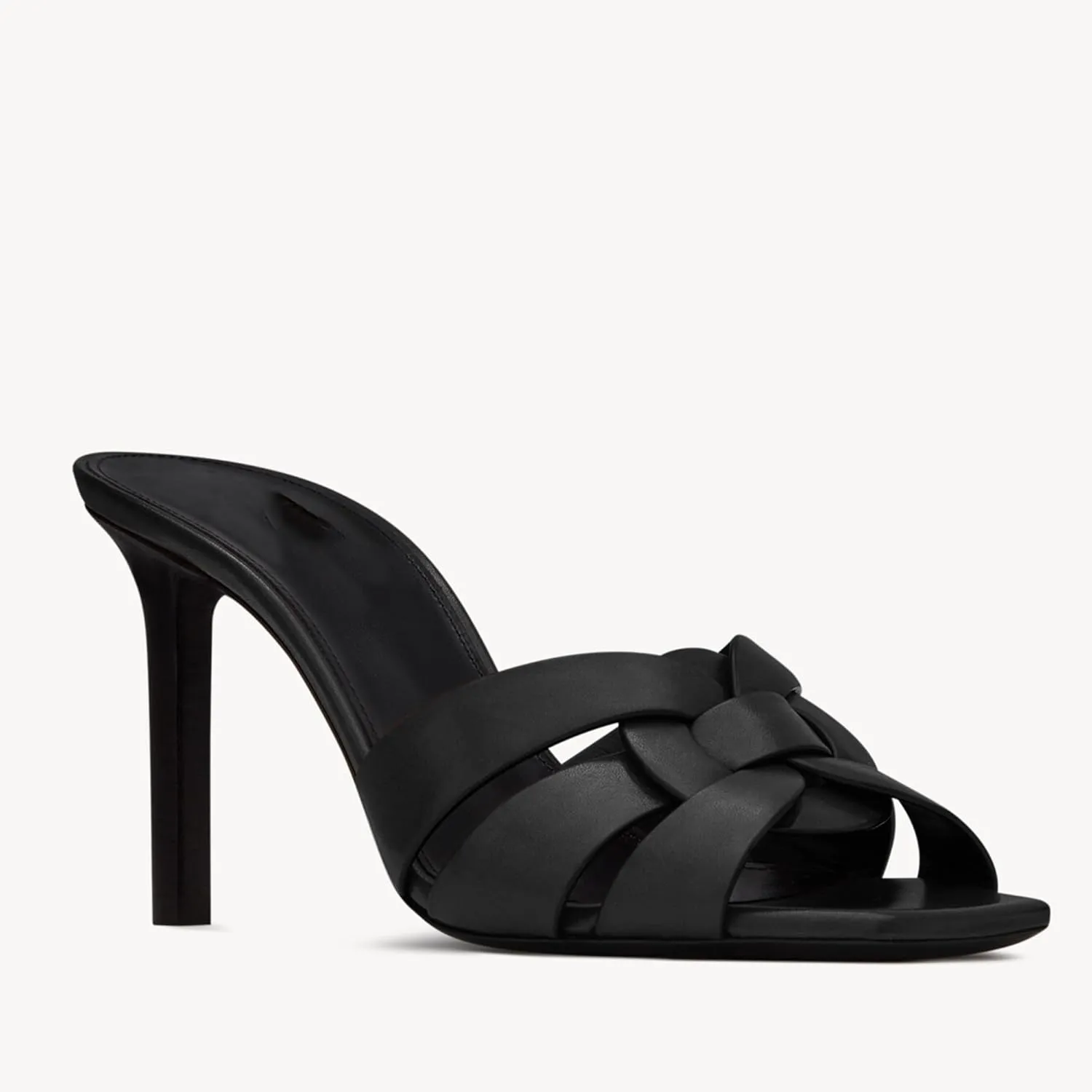 Arqa Open Toe Heeled Mules for Women with Intertwining Straps Featuring Squared Toe & Stiletto Heel Pumps Wedding Dress Slip on Sandals