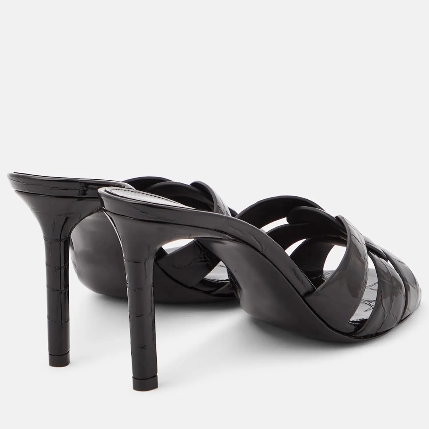 Arqa Open Toe Heeled Mules for Women with Intertwining Straps Featuring Squared Toe & Stiletto Heel Pumps Wedding Dress Slip on Sandals