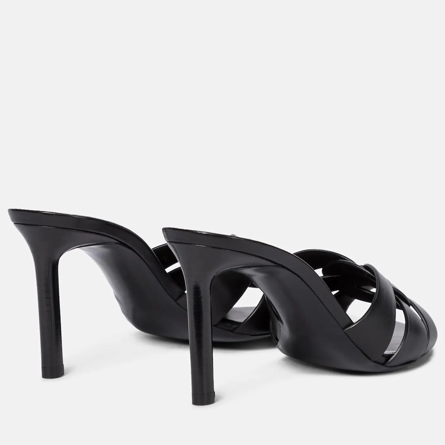 Arqa Open Toe Heeled Mules for Women with Intertwining Straps Featuring Squared Toe & Stiletto Heel Pumps Wedding Dress Slip on Sandals