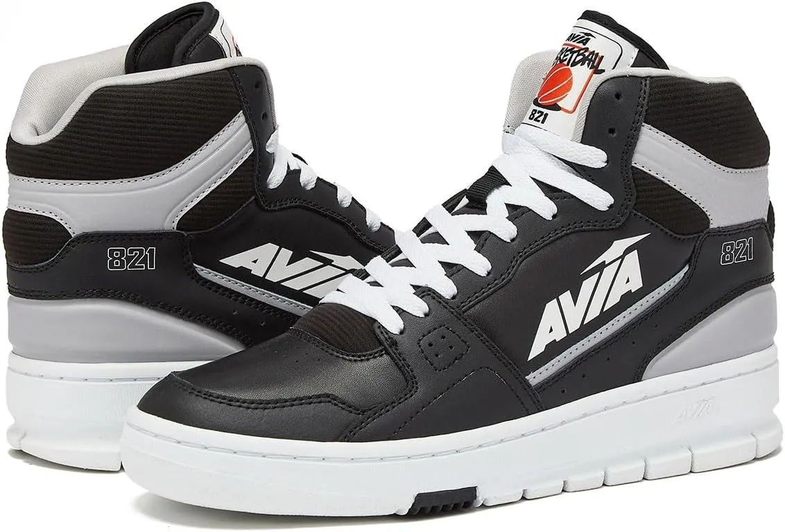 Avia 821 High Top Sneakers for Men, Indoor or Outdoor Mens Basketball Shoes, Size 7 to 16 Retro High Top Shoes Men or Women