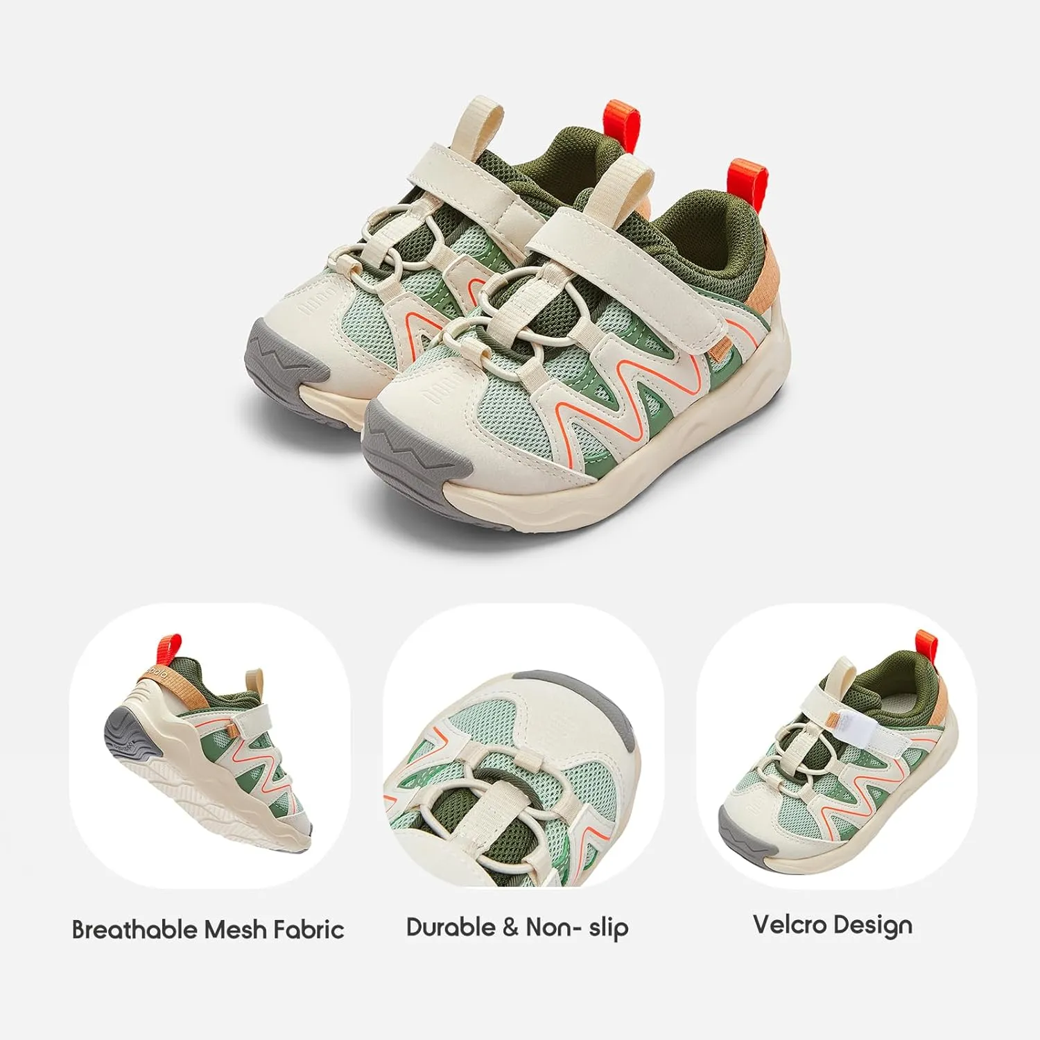 Balabala Toddler Shoes Boys Girls Barefoot Kids Breathable Walking Running Tennis Shoes Slip on Sneakers Lightweight Outdoor