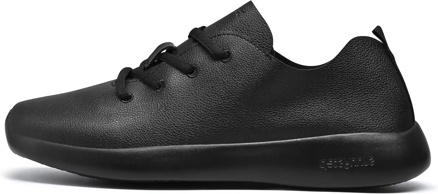 Balance Runner Comfortable Leather Sneakers for Women and Men, Non-Slip Arch Support Walking Shoes, Casual and Work Shoes for Women, Fashion Sneakers for Office, Black, White, Tan Running Shoes and Casual Shoes for All day