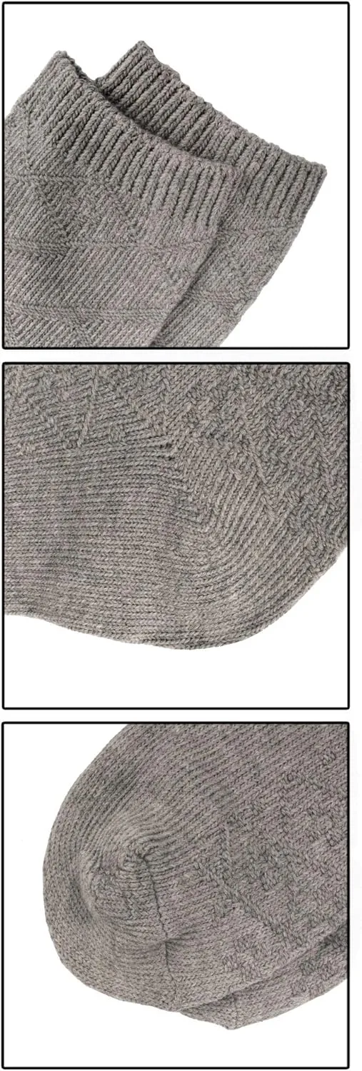 BambooMN Soft Warm Crew Boot Slouch Socks for Women, Ladies and Girls, Vintage Cabin Tube Socks