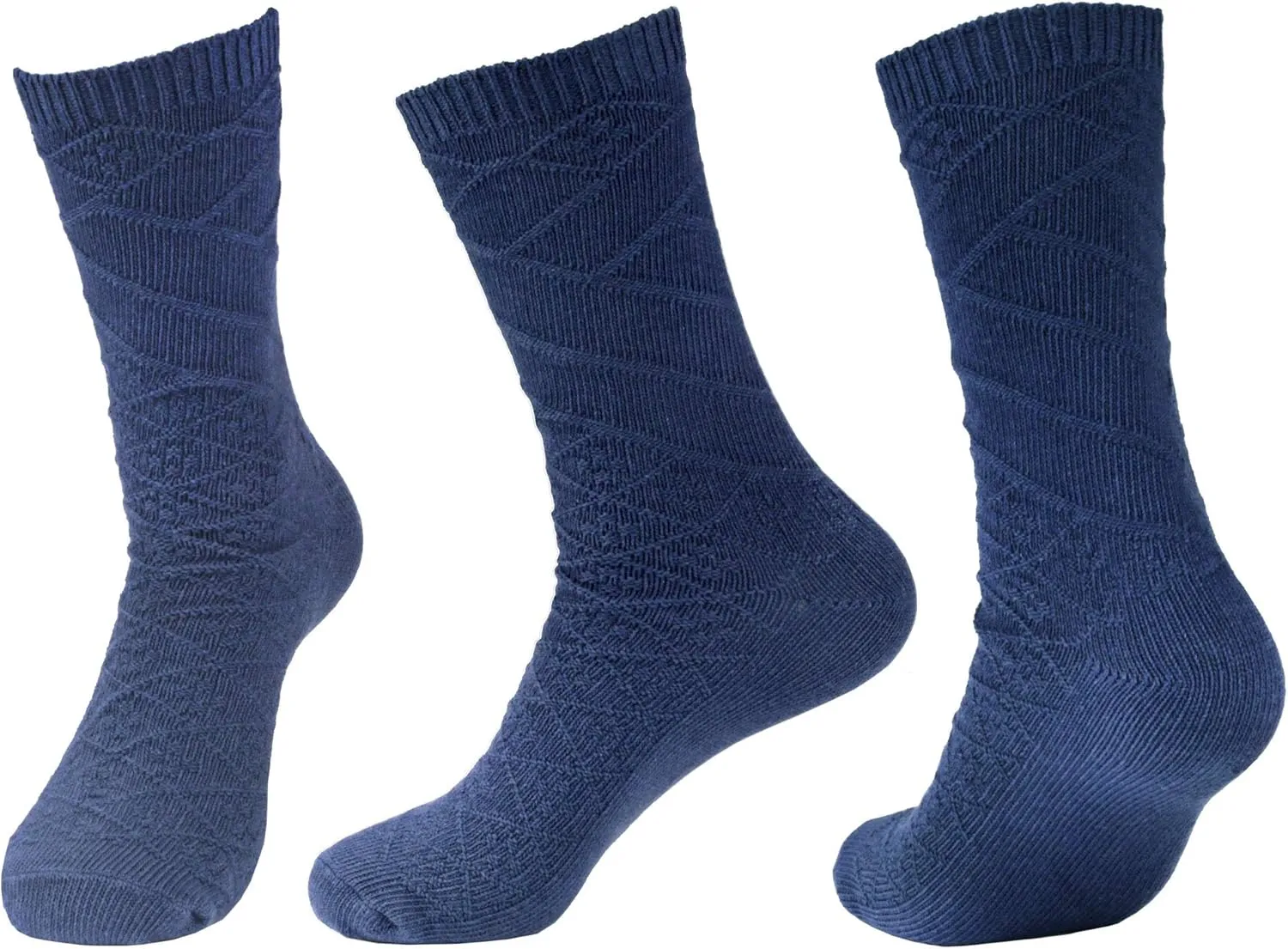 BambooMN Soft Warm Crew Boot Slouch Socks for Women, Ladies and Girls, Vintage Cabin Tube Socks