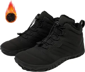 Barefoot Hiking Boots Women Waterproof Winter Barefoot Boots Insulated Warm Walking Hiking Boots for Women Trail Running Healthy Non-Slip Drop Zero Sole Wide Toe Box Comfortable Sneakers