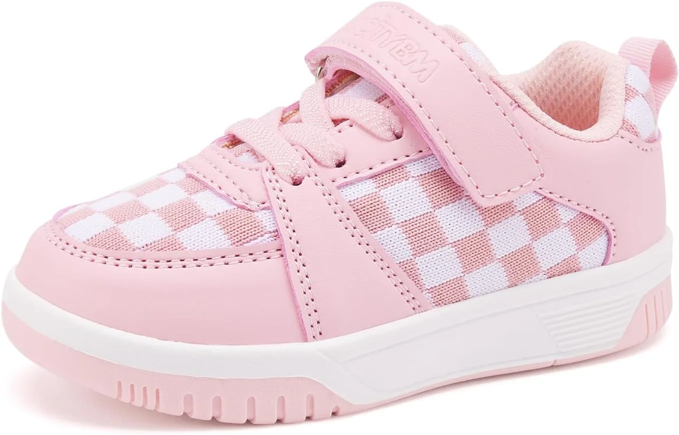 BMCiTYBM Toddler Shoes Boys Girls Tennis Sneakers Checkred Casual Walking Shoes Lightweight Non Slip Outdoor