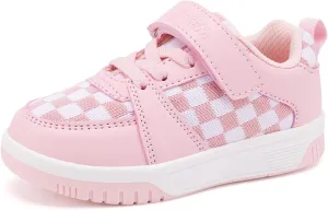 BMCiTYBM Toddler Shoes Boys Girls Tennis Sneakers Checkred Casual Walking Shoes Lightweight Non Slip Outdoor