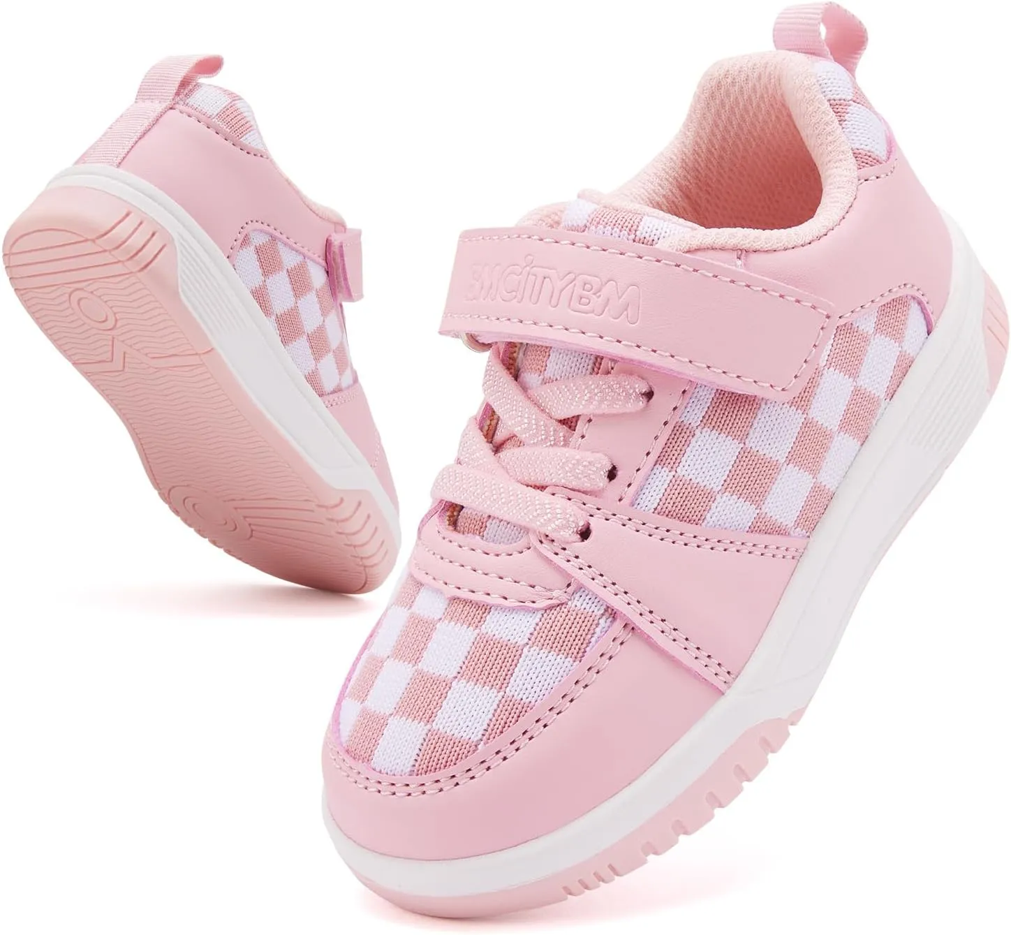 BMCiTYBM Toddler Shoes Boys Girls Tennis Sneakers Checkred Casual Walking Shoes Lightweight Non Slip Outdoor