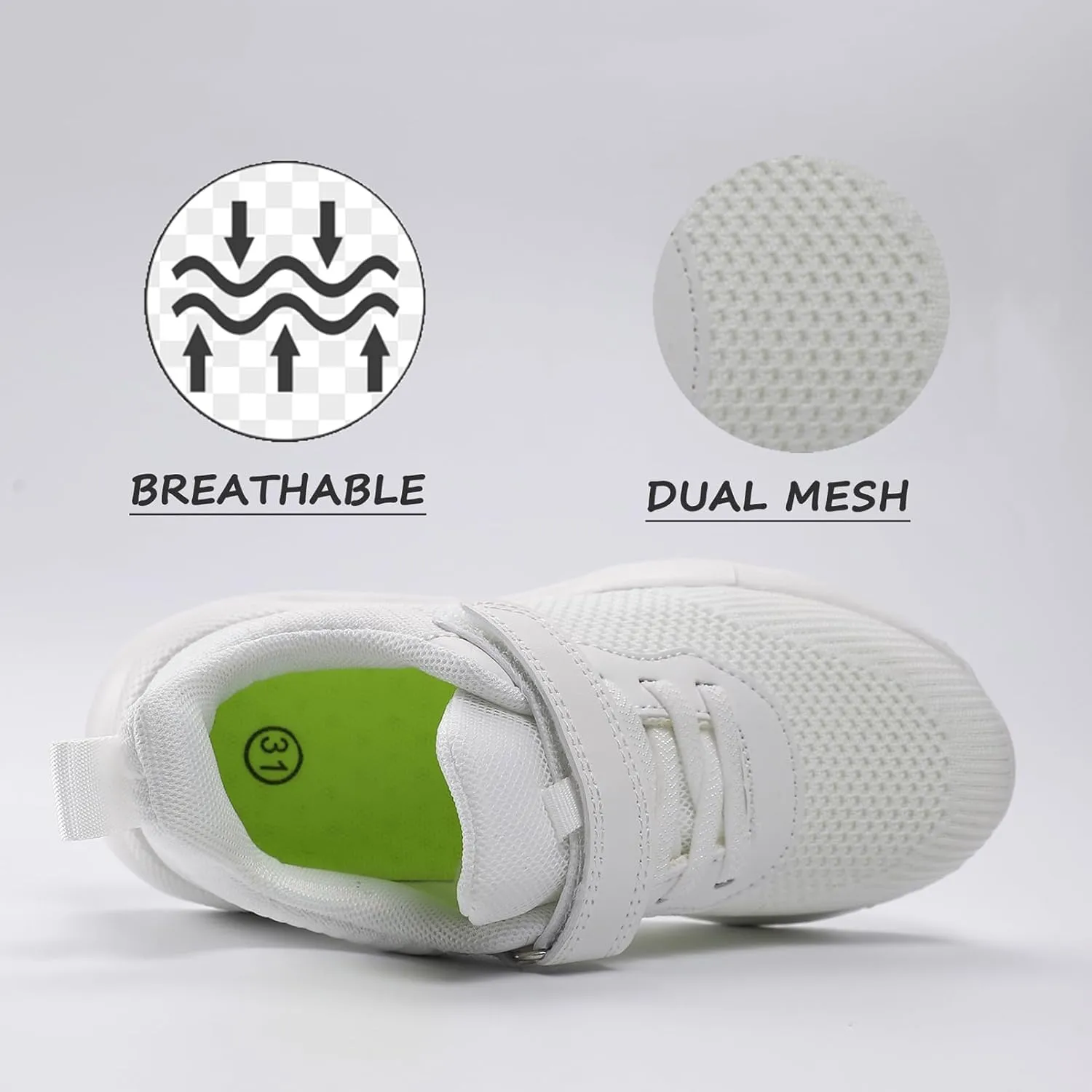 Boys Girls Tennis Shoes Kids Lightweight Breathable Sneakers Running Athletic Shoes Mesh Trainers Casual Walking Sport Footwear for Toddler/Little Kid/Big Kid