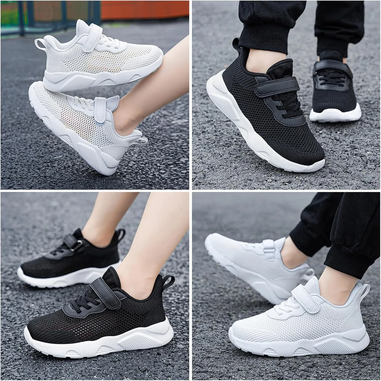 Boys Girls Tennis Shoes Kids Lightweight Breathable Sneakers Running Athletic Shoes Mesh Trainers Casual Walking Sport Footwear for Toddler/Little Kid/Big Kid