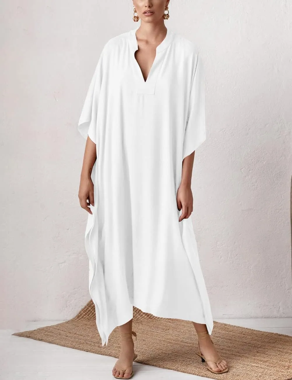 Bsubseach Women Kaftan Dresses Caftan Loungewear Maxi Dress Swimsuit Cover Up Beachwear