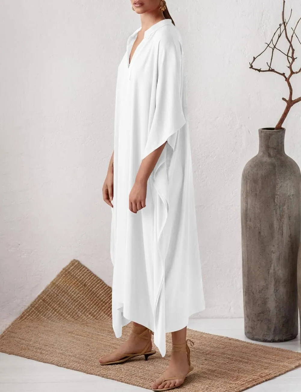 Bsubseach Women Kaftan Dresses Caftan Loungewear Maxi Dress Swimsuit Cover Up Beachwear