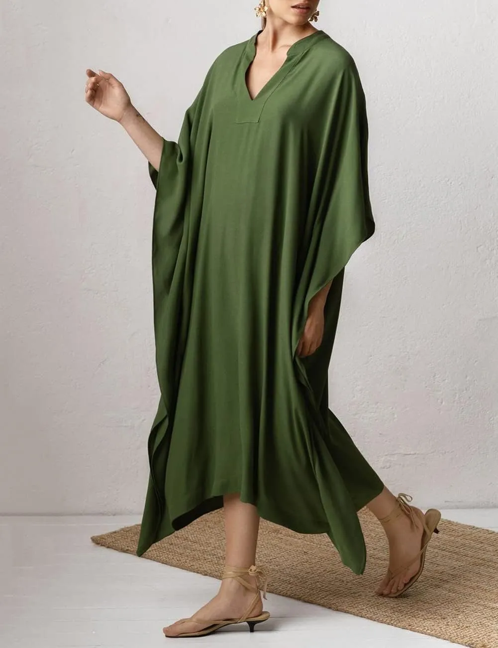 Bsubseach Women Kaftan Dresses Caftan Loungewear Maxi Dress Swimsuit Cover Up Beachwear