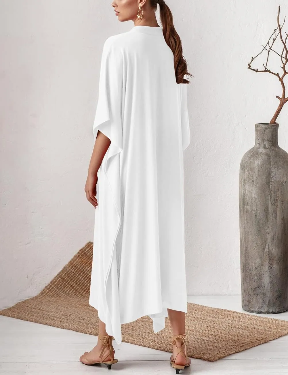 Bsubseach Women Kaftan Dresses Caftan Loungewear Maxi Dress Swimsuit Cover Up Beachwear