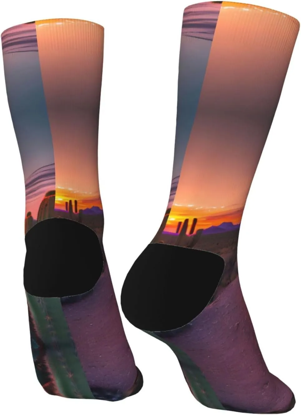 Cactus Desert Sunsets print Menâ€™s Socks, Vintage Winter Warm Socks for Women, Soft Cozy Socks, Thick Boots Socks