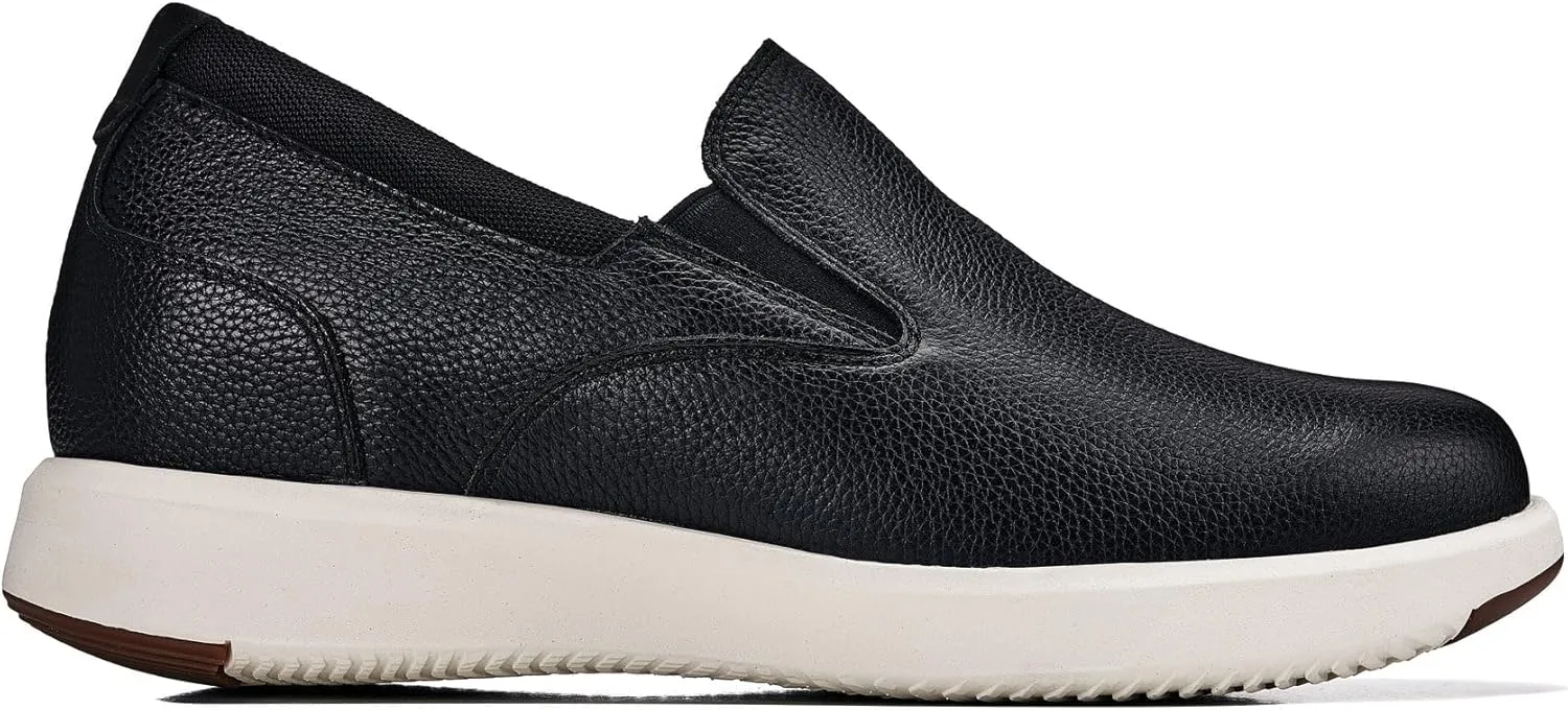 CALTO Men's Invisible Height Increasing Elevator Loafers - Onyx Black Lightweight Slip-on Casual Loafers - 2.8 Inches Taller - J1420 - Size 8 D(M) US
