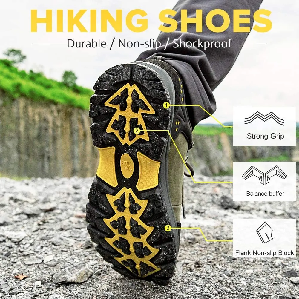 CAMEL CROWN Hiking Shoes Men Trekking Shoe Low Top Outdoor Walking Waterproof Leather Trail Sneakers