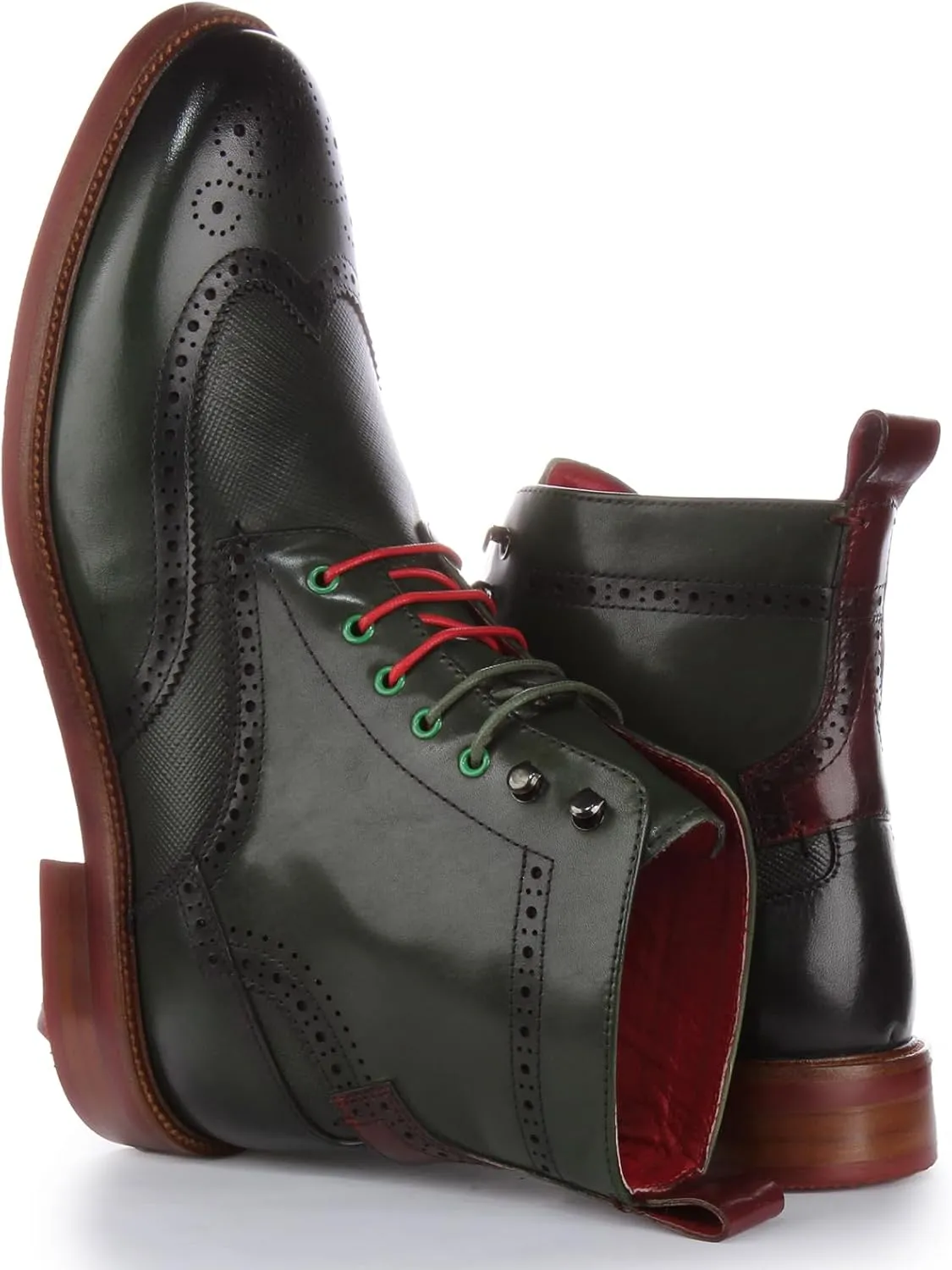 Cameron Men's Lace Up Chelsea Brogue Boot Ankle Boots