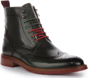 Cameron Men's Lace Up Chelsea Brogue Boot Ankle Boots