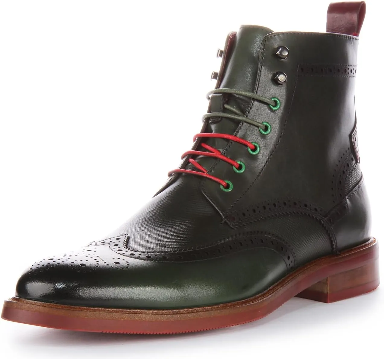 Cameron Men's Lace Up Chelsea Brogue Boot Ankle Boots