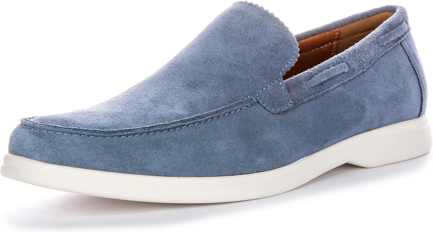Charles Men's Suede Slip Smart Loafers, Soft Suede Leather, Casual & Smart-Casual Style