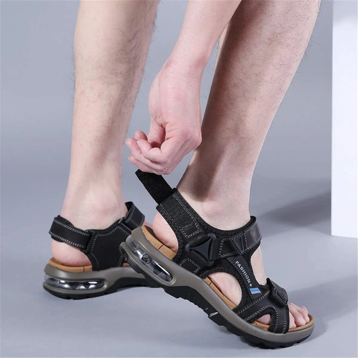 ChicWind Mens Sport Sandals Air Cushion Ankle Strap Outdoor Beach Hiking Sandals